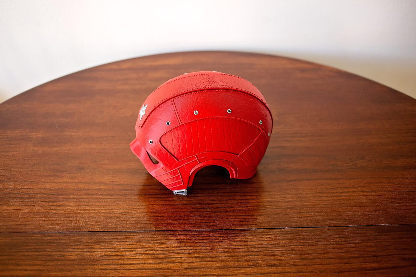 Red Guardian–Inspired Helmet Display Piece