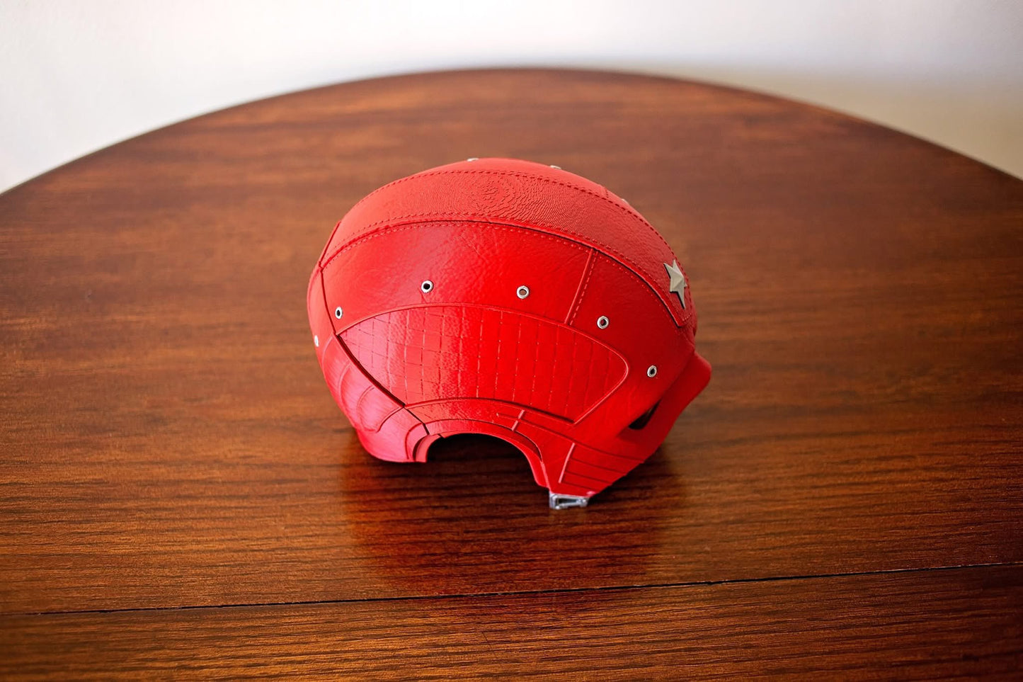 Red Guardian–Inspired Helmet Display Piece