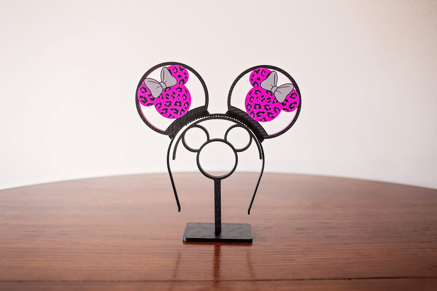 Leopard Minnie Mouse–Inspired Magnetic Headband Ears