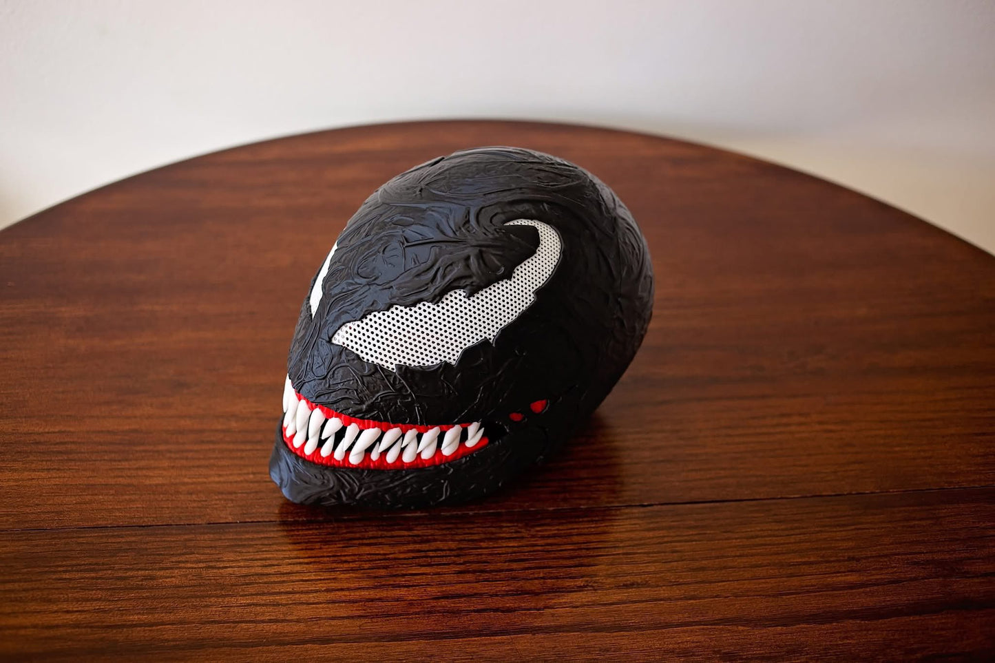 Venom-Inspired Helmet Display Piece