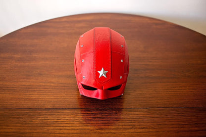 Red Guardian–Inspired Helmet Display Piece